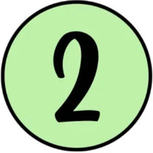 Number '2' inside a green circle