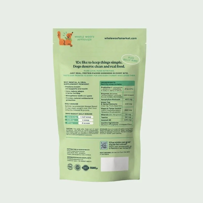 Dental & Oral Supplement Powder - Whole Woofs Market