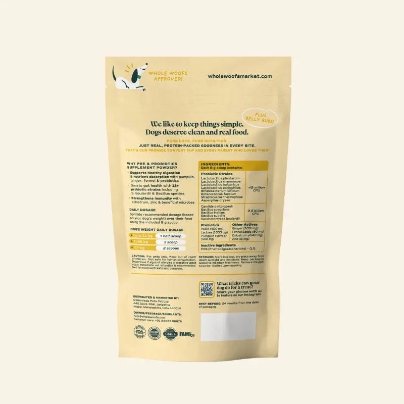 Pre + Probiotics Supplement Powder - Whole Woofs Market
